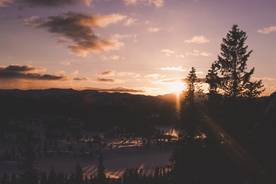 山川剪影风景图片