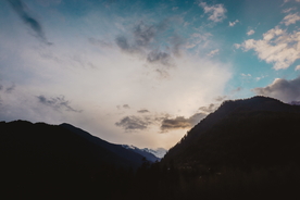 山川剪影风景图片