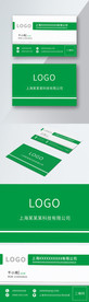 原创简约绿色商务名片模板