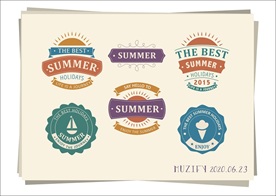 6款入夏日标签设计