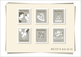 6款入婚礼主题邮票