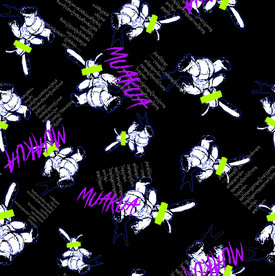 大牌线条字母兔子