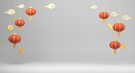 中式风格背景 灯笼