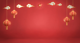 中式风格背景 灯笼