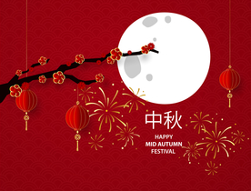 中式风格背景 中秋