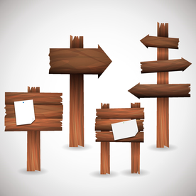 木质矢量指示牌