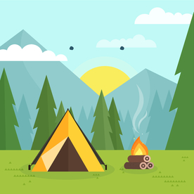 卡通野营