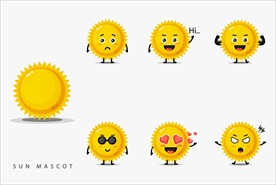 卡通太阳