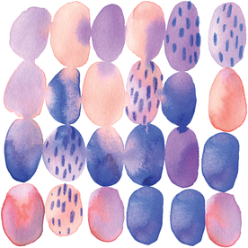 抽象水彩涂鸦装饰画