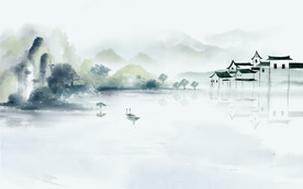 水墨山水 意境抽象云雾