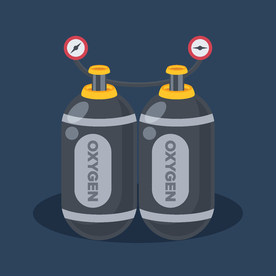 卡通氧气瓶