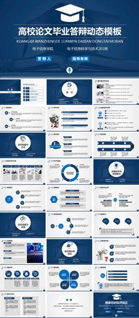 高校论文毕业答辩动态模板