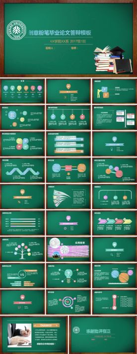 创意粉笔毕业论文答辩模板