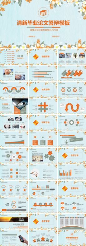 清新毕业论文答辩模板