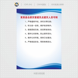 自然灾害避灾点避灾人员守则