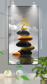 新中式麋鹿装饰画