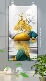 新中式麋鹿装饰画