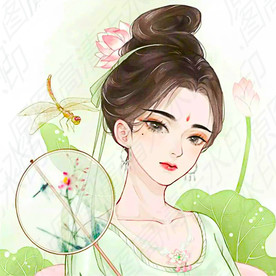 古风执扇姑娘