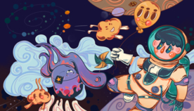 宇宙冒险插画卡通背景素材