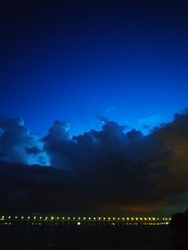 晚霞 海边 天空