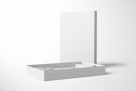 2件套服装盒模型套装样机