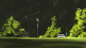 公园清新插画卡通背景素材