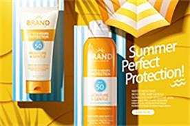 夏季化妆品海报促销图片