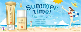 夏季化妆品海报促销图片
