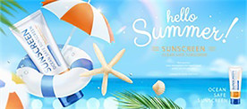 夏季化妆品海报促销图片
