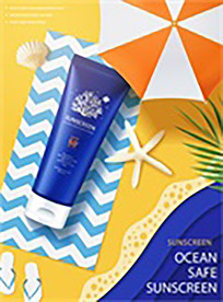 夏季化妆品海报促销图片