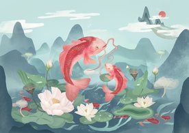 中国风精美潮流插画