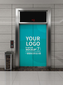 电梯海报样机