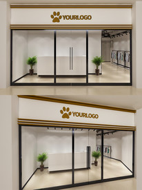 门头 店面 门帘 logo样机