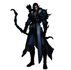 游戏人物弓箭手插画卡通海报素材