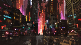 游戏未来朋克插画卡通背景