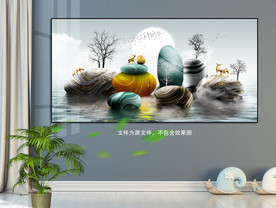 新中式麋鹿装饰画