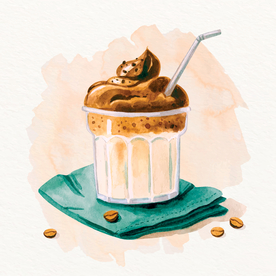 手绘雪顶咖啡 矢