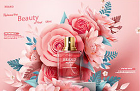创意花卉化妆品图片