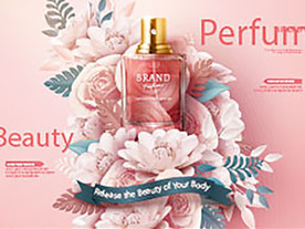 创意花卉化妆品图片