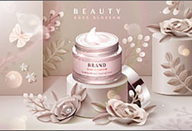 创意花卉化妆品图片