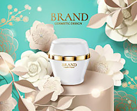 创意花卉化妆品图片