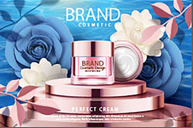 创意花卉化妆品图片