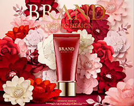 创意花卉化妆品图片