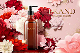 创意花卉化妆品图片
