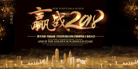 2018狗年年会背景展板