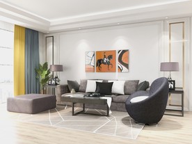 现代室内客厅效果图