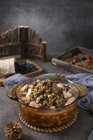 八宝粥菌类美食食材背景素材