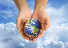 手捧地球