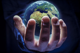 手捧地球
