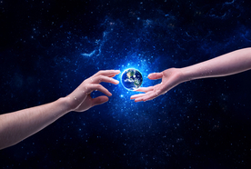 手捧地球